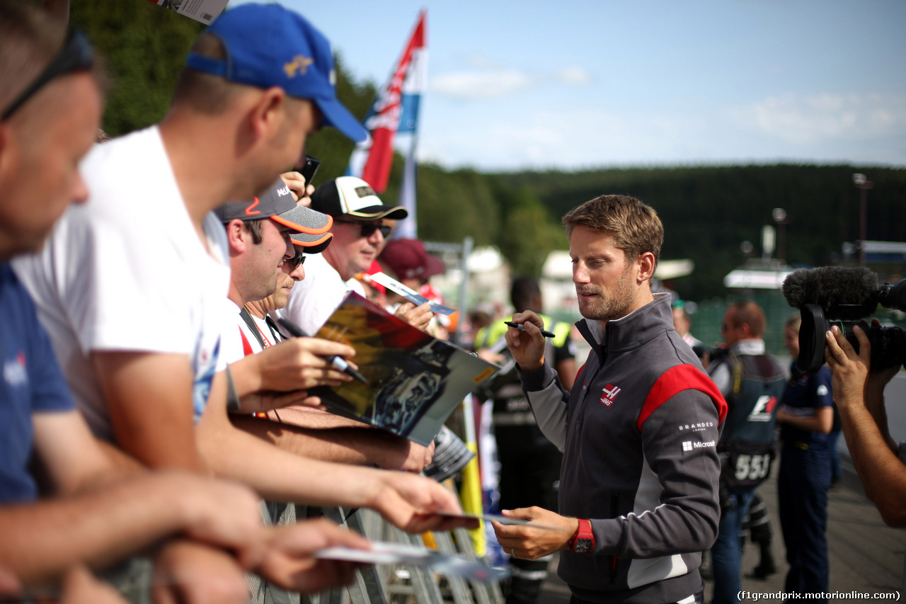GP BELGIO, 24.08.2017 - Romain Grosjean (FRA) Haas F1 Team VF-17