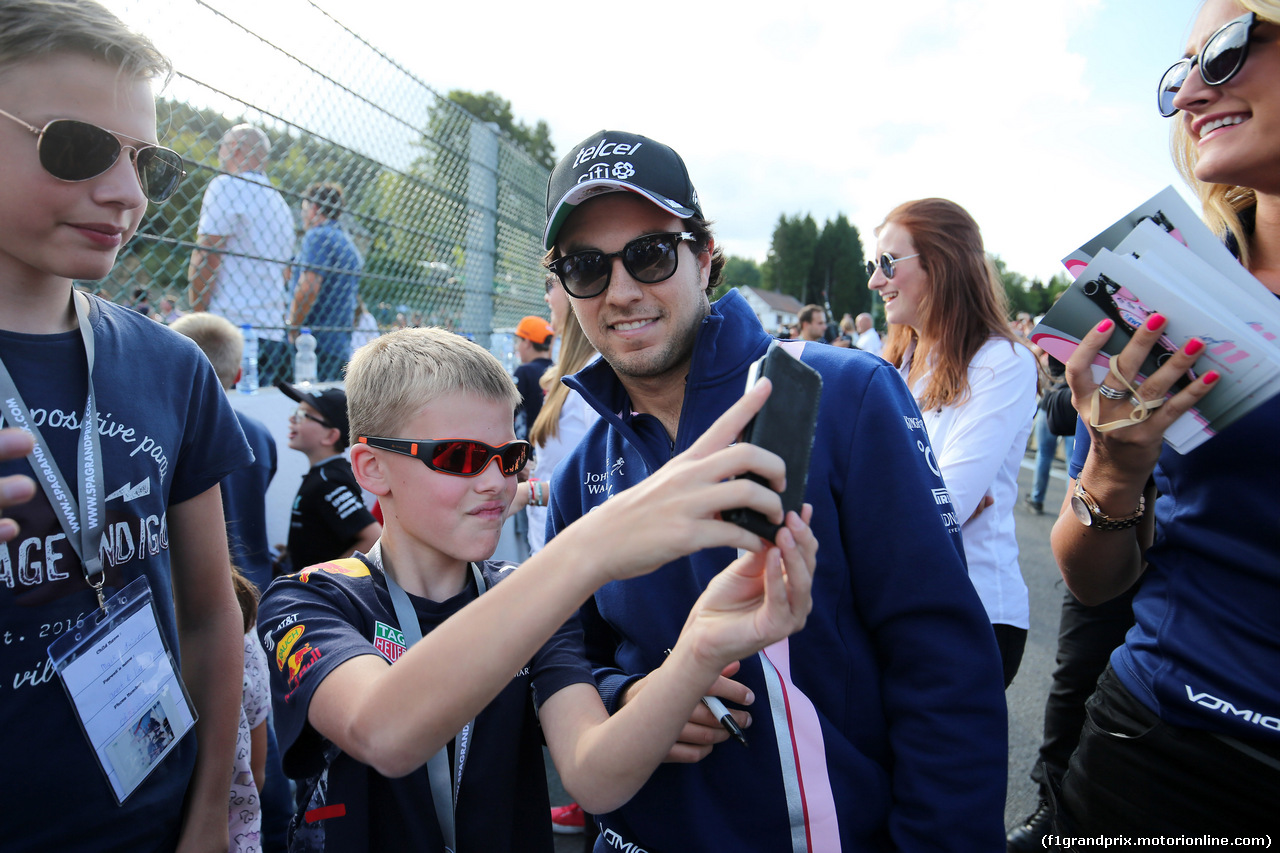 GP BELGIO, 24.08.2017 - Sergio Perez (MEX) Sahara Force India F1 VJM010
