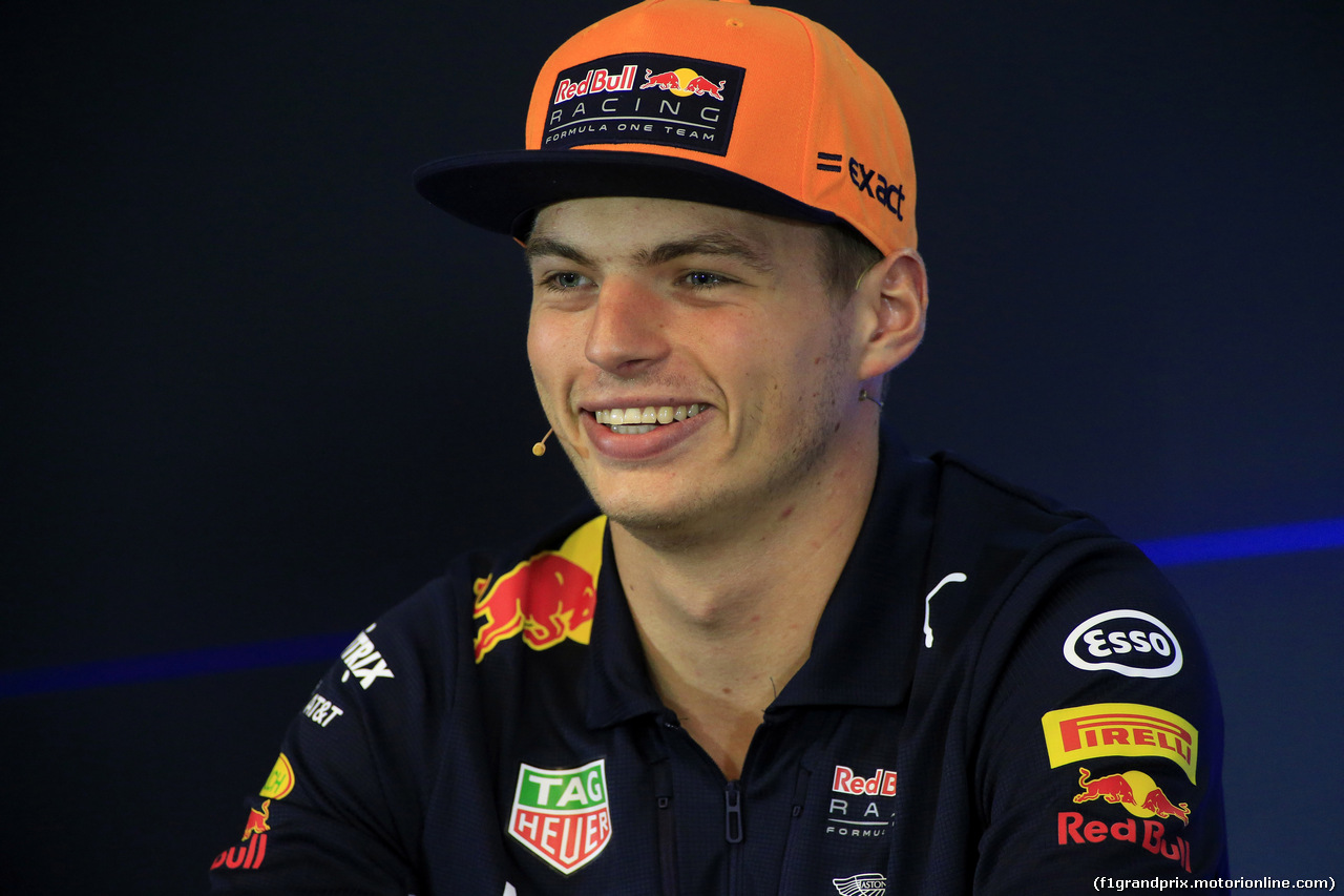GP BELGIO, 24.08.2017 - Conferenza Stampa, Max Verstappen (NED) Red Bull Racing RB13