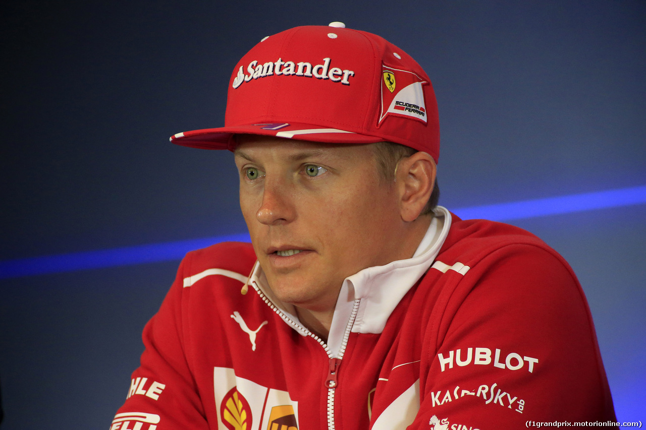 GP BELGIO, 24.08.2017 - Conferenza Stampa, Kimi Raikkonen (FIN) Ferrari SF70H