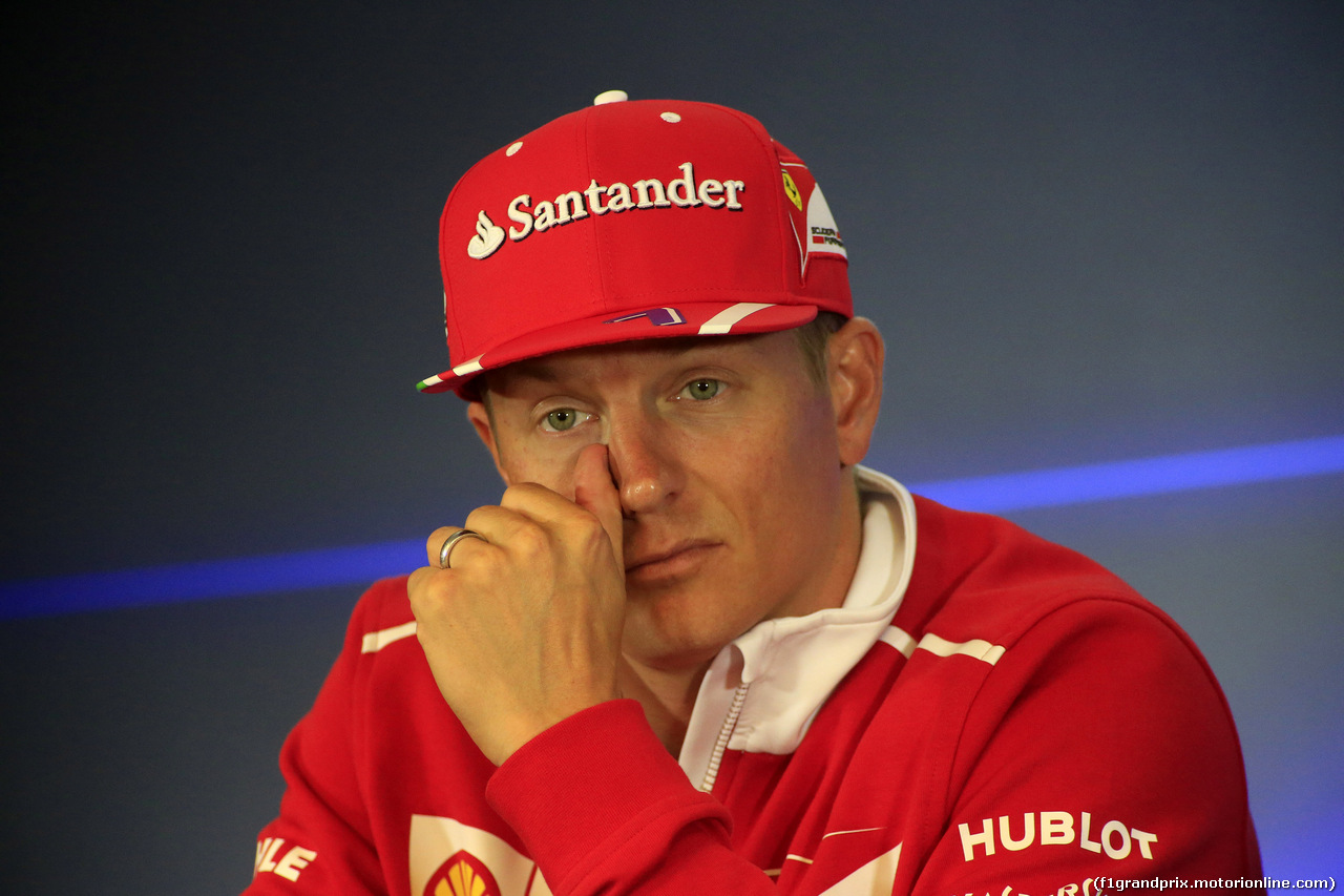 GP BELGIO, 24.08.2017 - Conferenza Stampa, Kimi Raikkonen (FIN) Ferrari SF70H