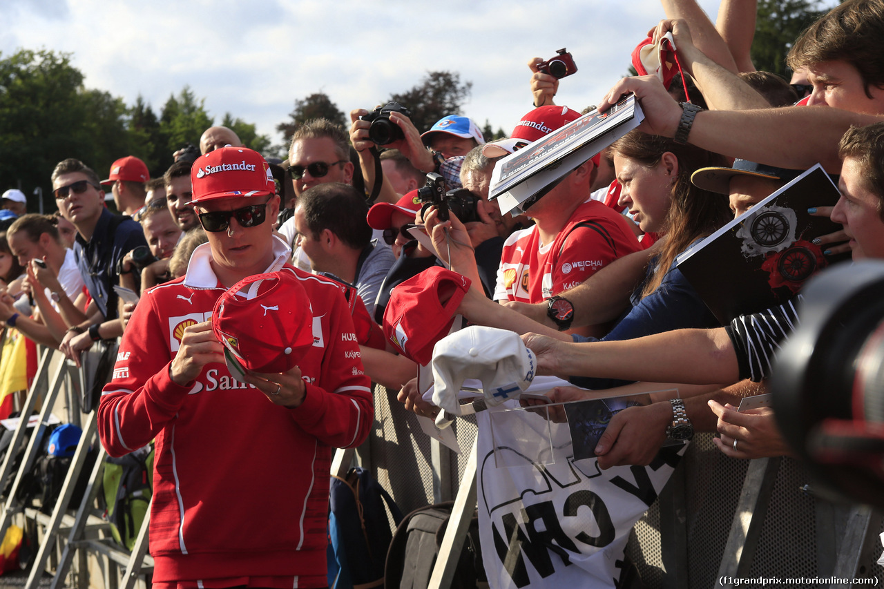 GP BELGIO, 24.08.2017 - Kimi Raikkonen (FIN) Ferrari SF70H