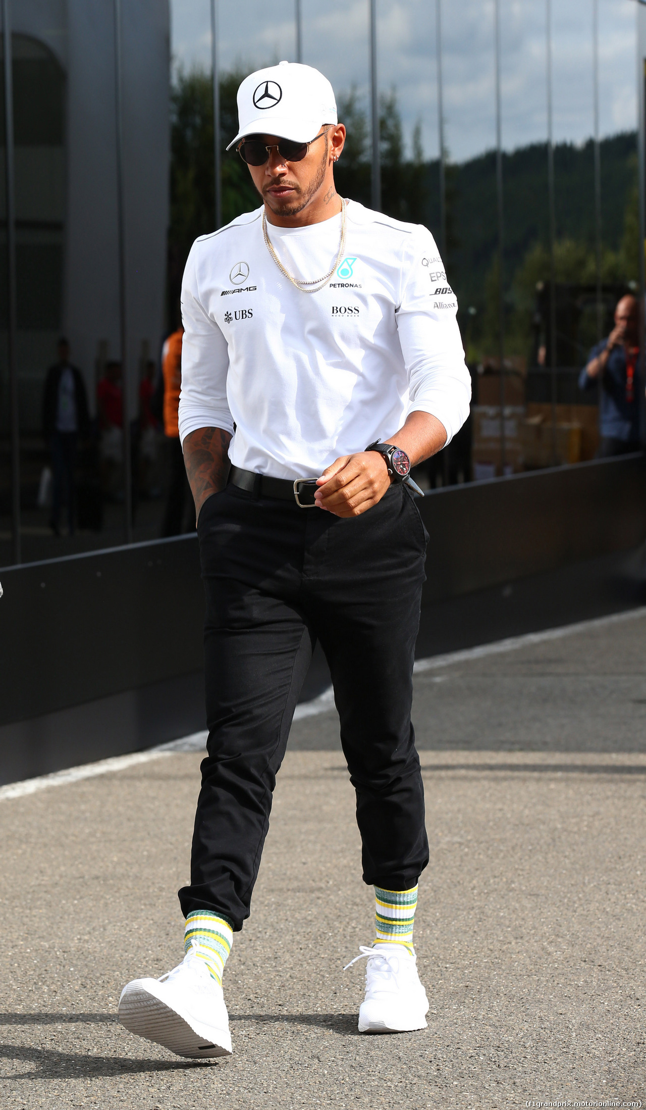GP BELGIO, 24.08.2017 - Lewis Hamilton (GBR) Mercedes AMG F1 W08