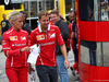 GP BELGIO, 24.08.2017 - Britta Roeske (AUT) Ferrari Press Officer e Sebastian Vettel (GER) Ferrari SF70H
