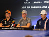 GP BELGIO, 24.08.2017 - Conferenza Stampa, Max Verstappen (NED) Red Bull Racing RB13, Stoffel Vandoorne (BEL) McLaren MCL32 e Esteban Ocon (FRA) Sahara Force India F1 VJM10