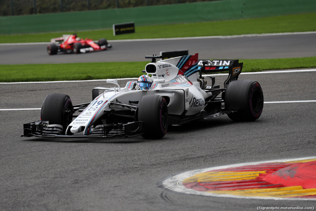 GP BELGIO, 26.08.2017 - Prove Libere 3, Felipe Massa (BRA) Williams FW40 e Sebastian Vettel (GER) Ferrari SF70H