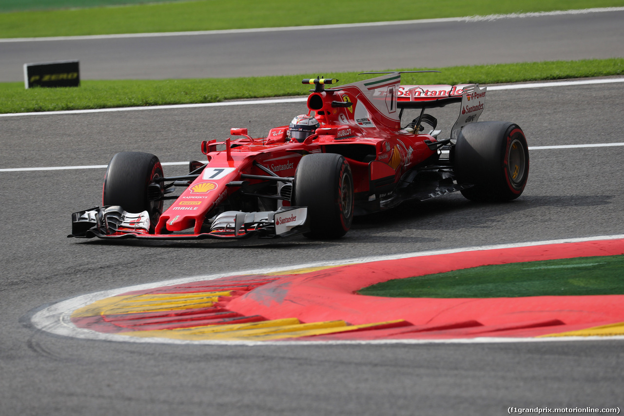 GP BELGIO, 26.08.2017 - Prove Libere 3, Kimi Raikkonen (FIN) Ferrari SF70H