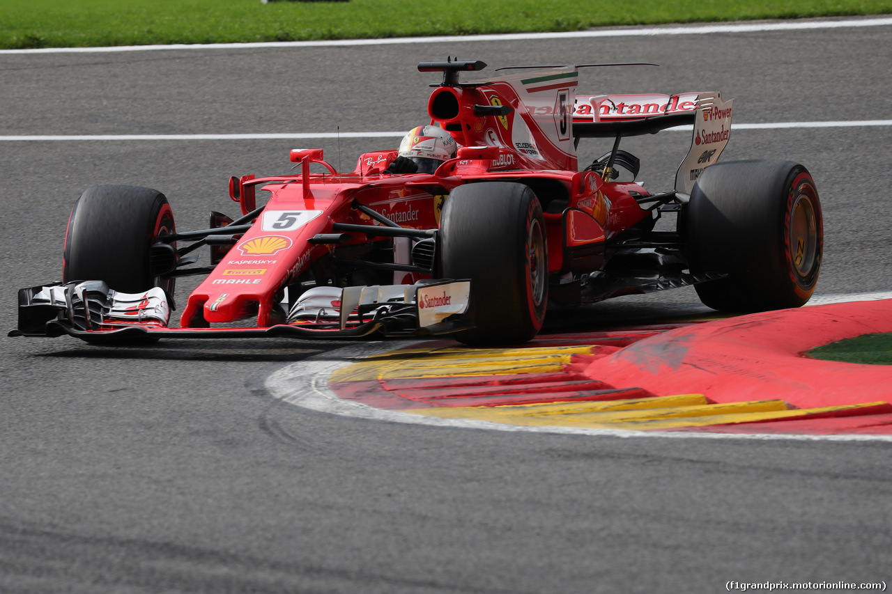 GP BELGIO, 26.08.2017 - Prove Libere 3, Sebastian Vettel (GER) Ferrari SF70H