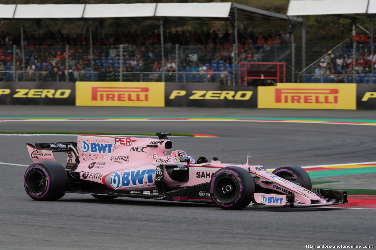 GP BELGIO, 26.08.2017 - Prove Libere 3, Sergio Perez (MEX) Sahara Force India F1 VJM010