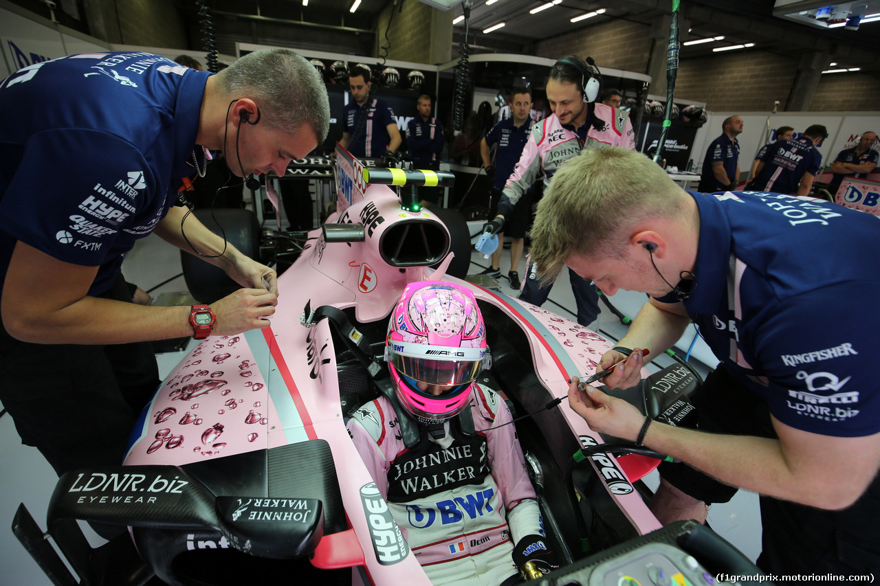 GP BELGIO, 26.08.2017 - Prove Libere 3, Esteban Ocon (FRA) Sahara Force India F1 VJM10