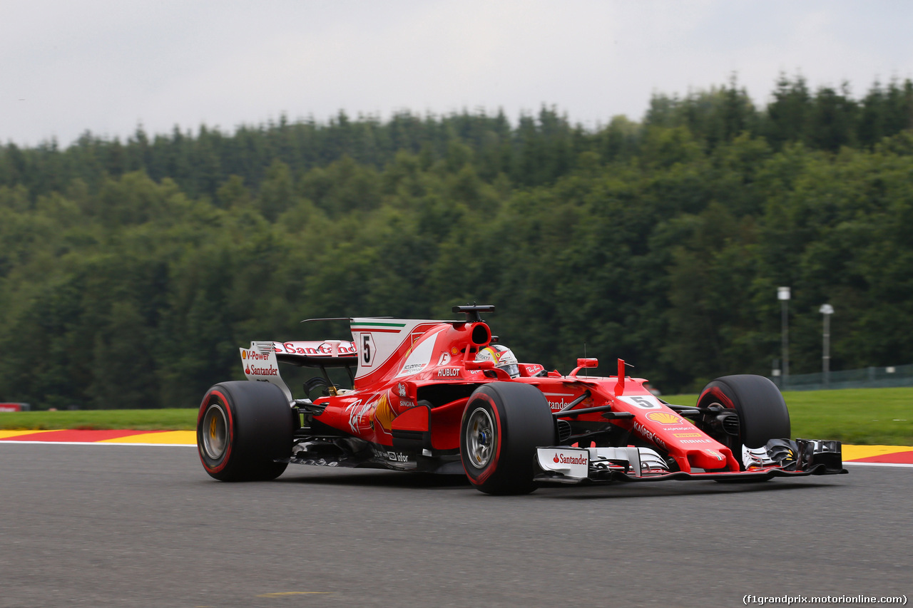 GP BELGIO, 26.08.2017 - Prove Libere 3, Sebastian Vettel (GER) Ferrari SF70H
