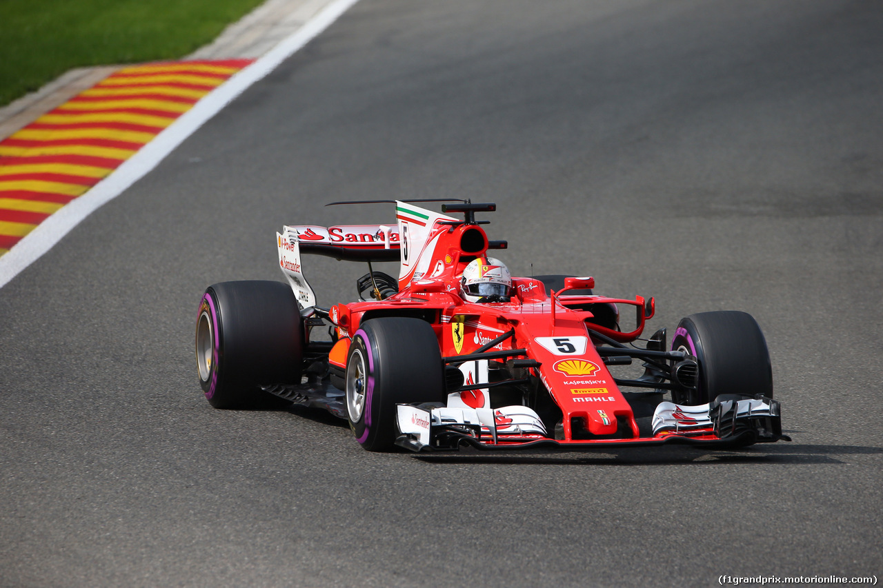 GP BELGIO, 26.08.2017 - Prove Libere 3, Sebastian Vettel (GER) Ferrari SF70H