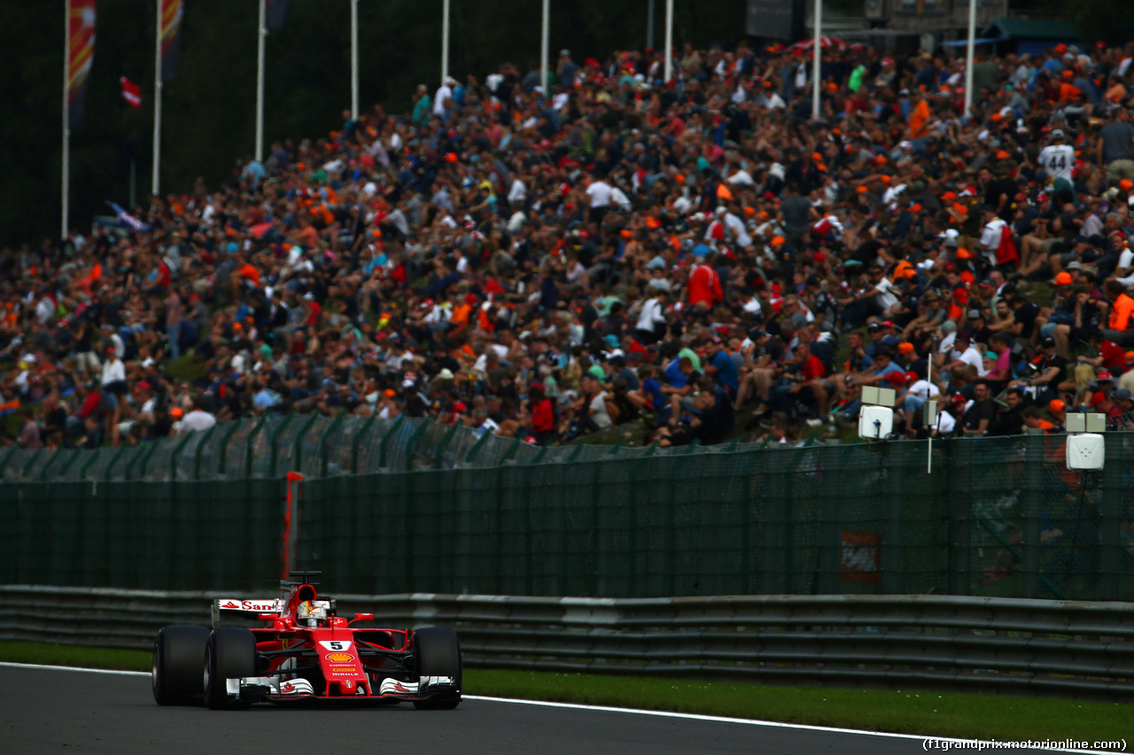 GP BELGIO, 26.08.2017 - Prove Libere 3, Sebastian Vettel (GER) Ferrari SF70H