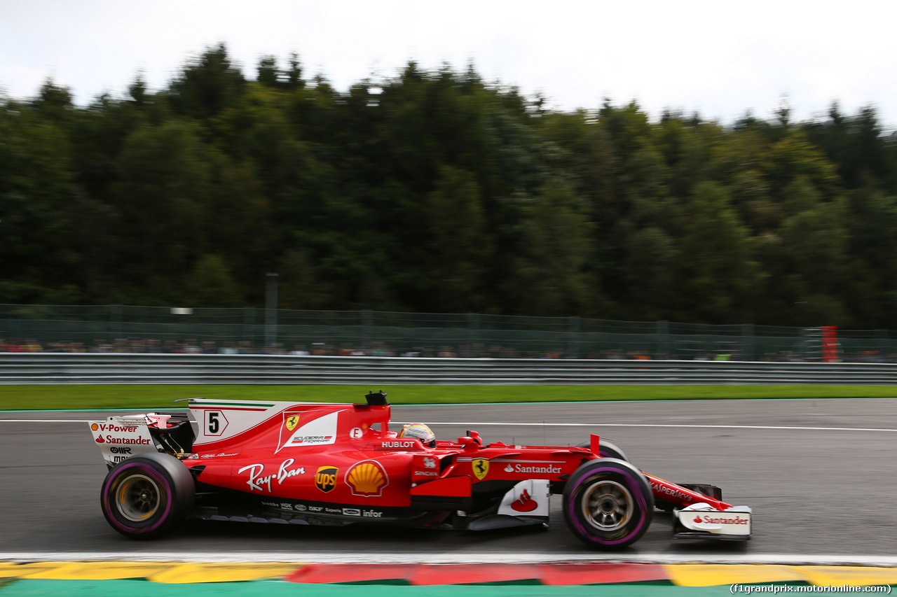 GP BELGIO, 26.08.2017 - Prove Libere 3, Sebastian Vettel (GER) Ferrari SF70H