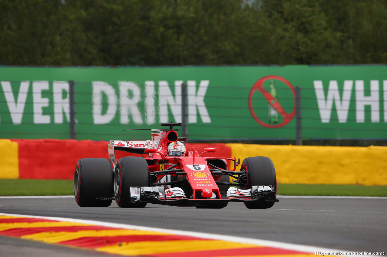 GP BELGIO, 26.08.2017 - Prove Libere 3, Sebastian Vettel (GER) Ferrari SF70H