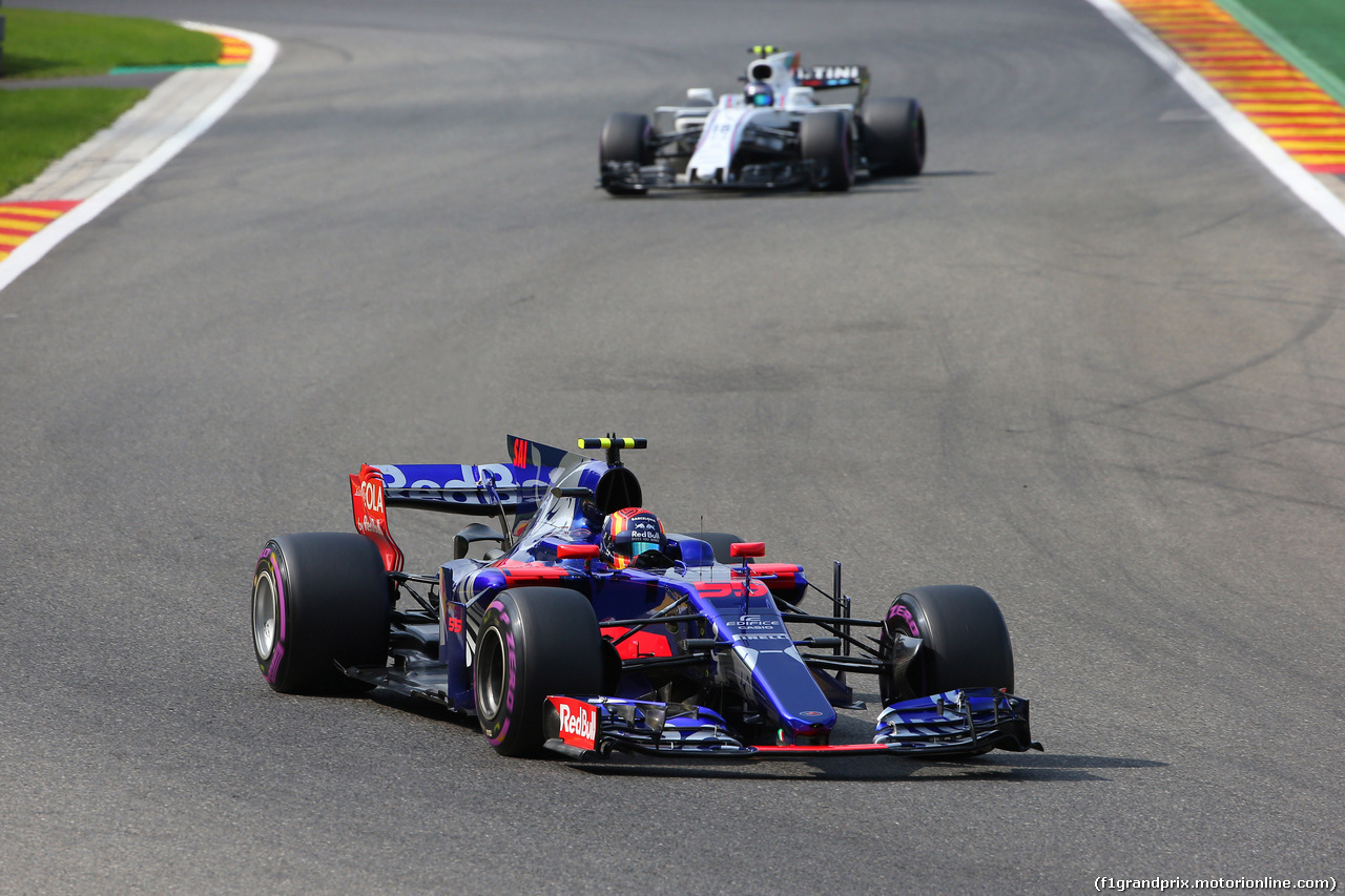 GP BELGIO, 26.08.2017 - Prove Libere 3, Carlos Sainz Jr (ESP) Scuderia Toro Rosso STR12 e Lance Stroll (CDN) Williams FW40