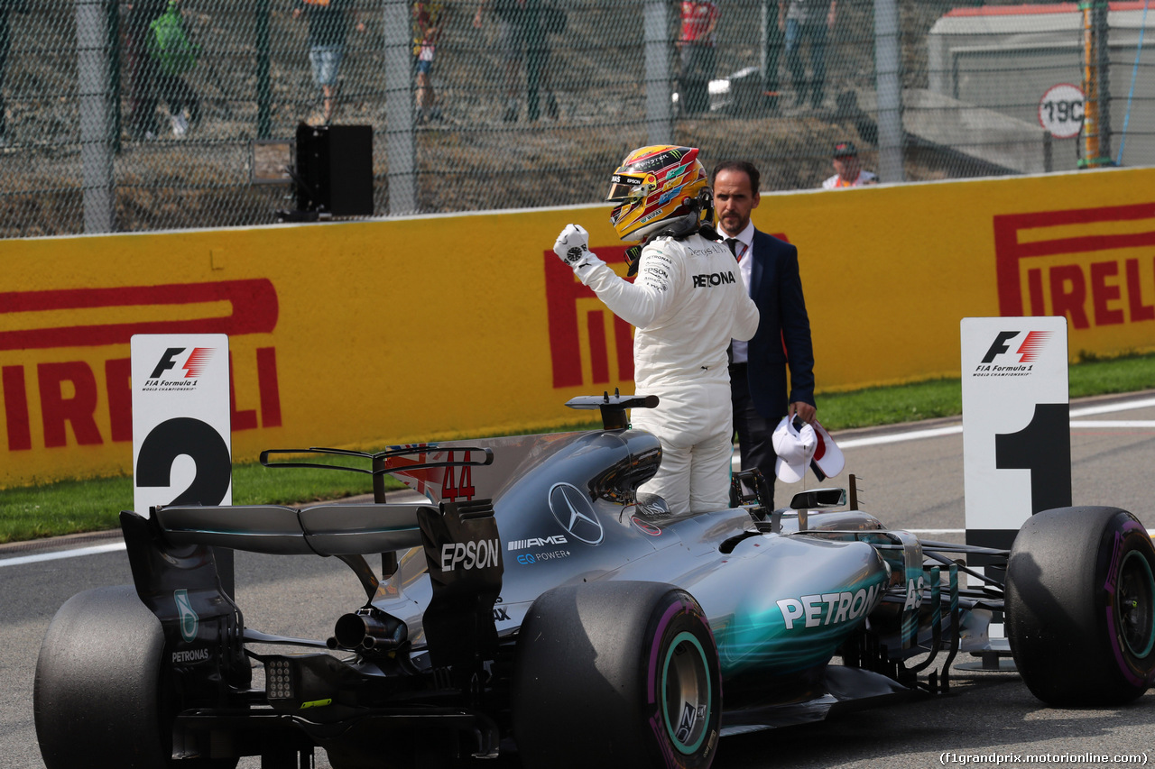 GP BELGIO, 26.08.2017 - Qualifiche, Lewis Hamilton (GBR) Mercedes AMG F1 W08 pole position