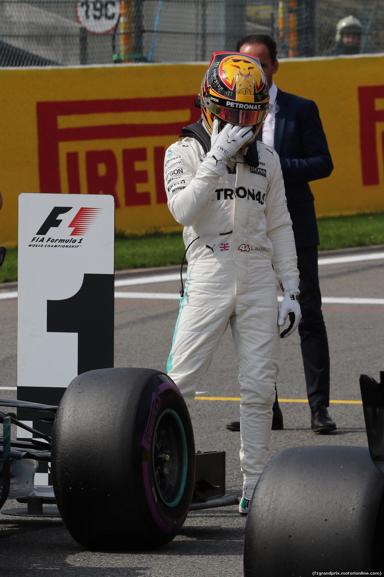 GP BELGIO, 26.08.2017 - Qualifiche, Lewis Hamilton (GBR) Mercedes AMG F1 W08 pole position