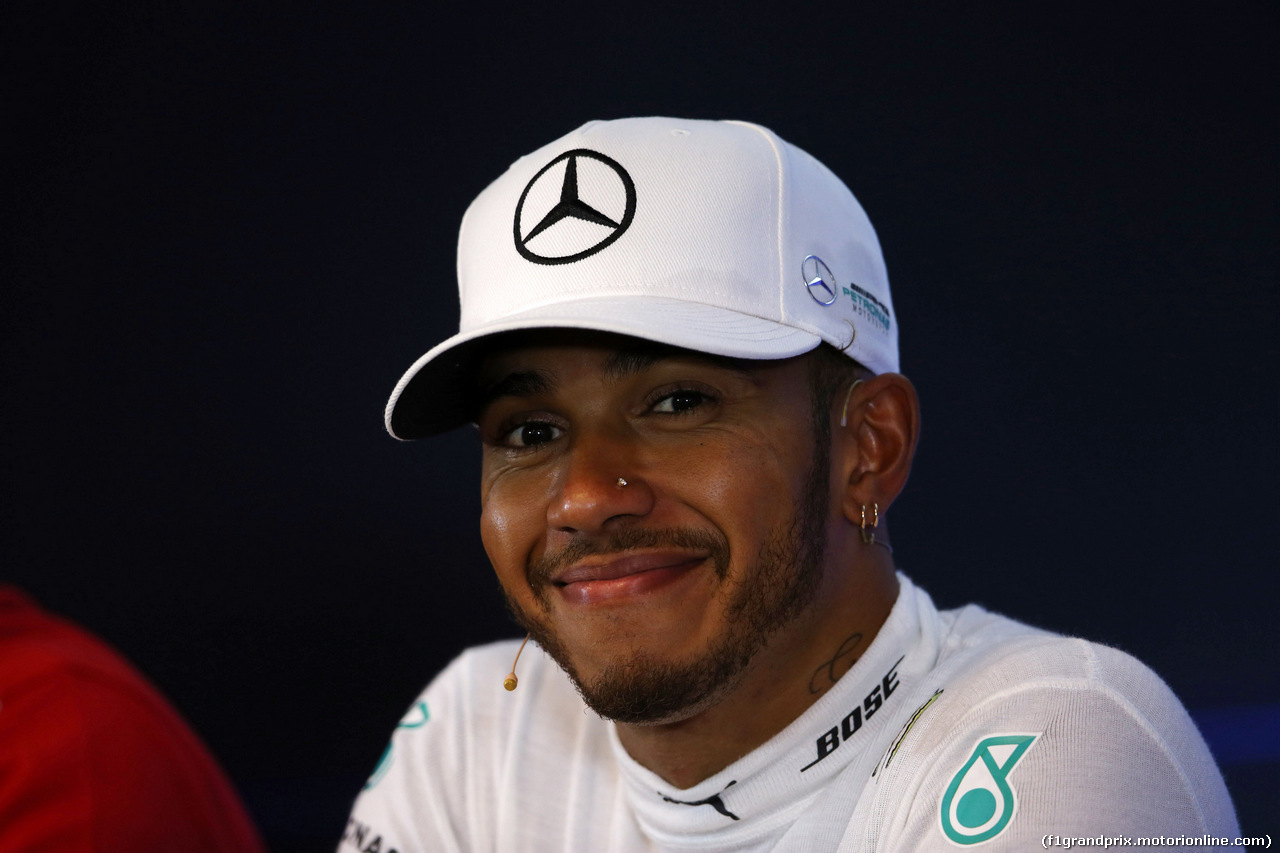 GP BELGIO, 26.08.2017 - Qualifiche, Conferenza Stampa, Lewis Hamilton (GBR) Mercedes AMG F1 W08