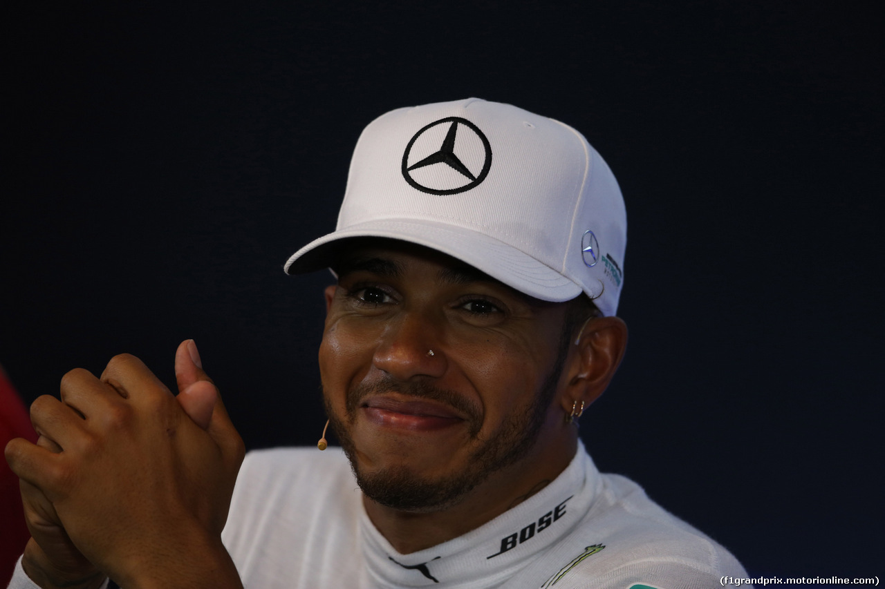 GP BELGIO, 26.08.2017 - Qualifiche, Conferenza Stampa, Lewis Hamilton (GBR) Mercedes AMG F1 W08