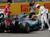 GP BELGIO, 26.08.2017 - Qualifiche, 2nd place Sebastian Vettel (GER) Ferrari SF70H e Lewis Hamilton (GBR) Mercedes AMG F1 W08 pole position