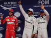 GP BELGIO, 26.08.2017 - Qualifiche, 2nd place Sebastian Vettel (GER) Ferrari SF70H, Lewis Hamilton (GBR) Mercedes AMG F1 W08 pole position e 3rd place Valtteri Bottas (FIN) Mercedes AMG F1 W08