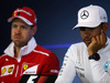 GP BELGIO, 26.08.2017 - Qualifiche, Conferenza Stampa, Sebastian Vettel (GER) Ferrari SF70H e Lewis Hamilton (GBR) Mercedes AMG F1 W08