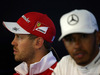 GP BELGIO, 26.08.2017 - Qualifiche, Conferenza Stampa, Sebastian Vettel (GER) Ferrari SF70H e Lewis Hamilton (GBR) Mercedes AMG F1 W08