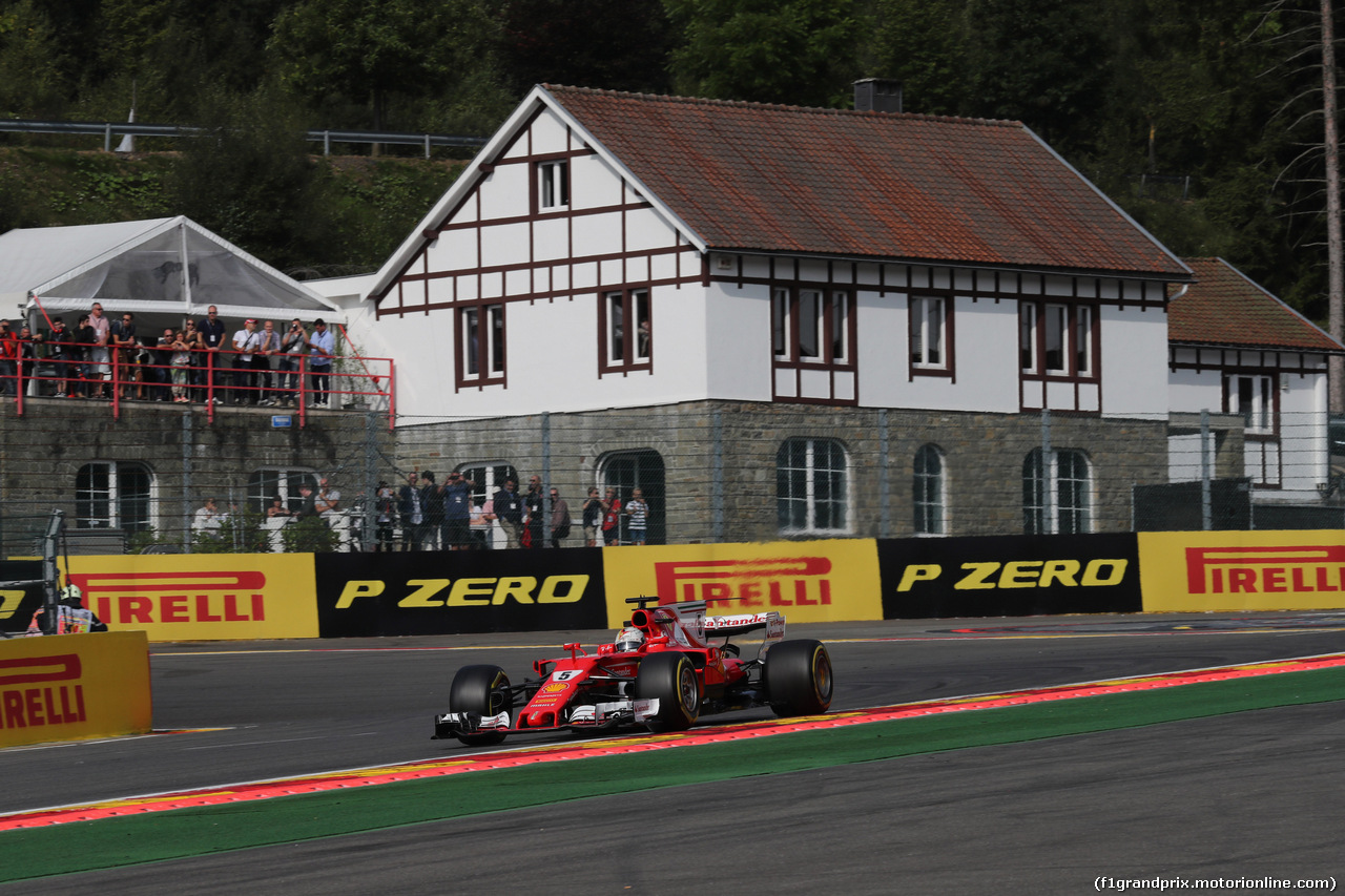 GP BELGIO, 25.08.2017 - Prove Libere 1, Sebastian Vettel (GER) Ferrari SF70H