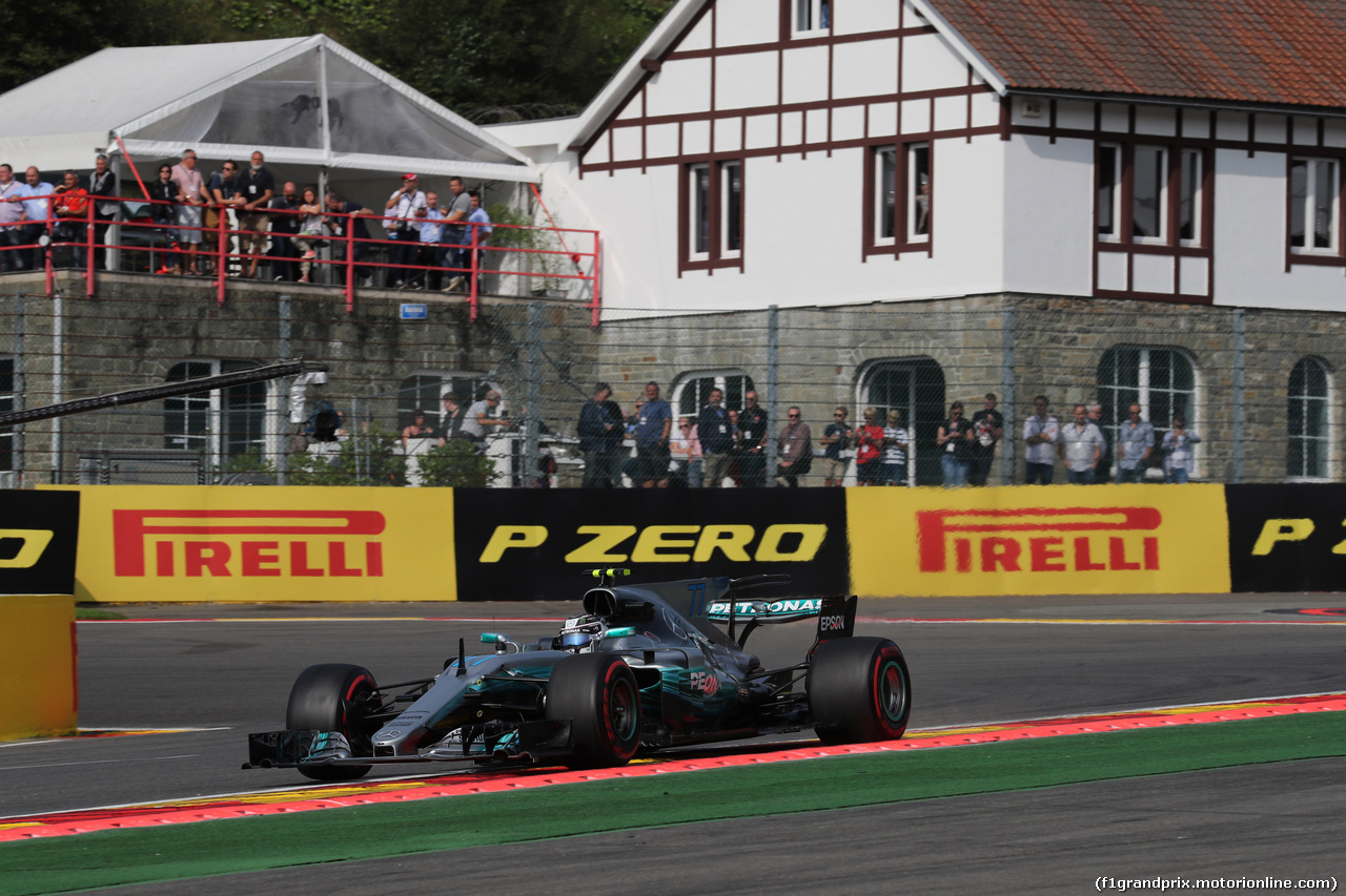 GP BELGIO, 25.08.2017 - Prove Libere 1, Valtteri Bottas (FIN) Mercedes AMG F1 W08