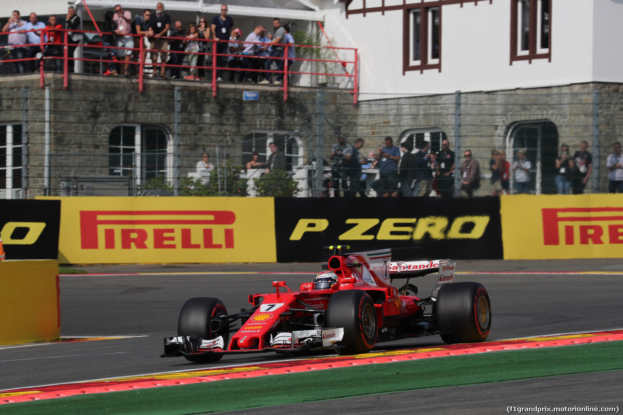 GP BELGIO, 25.08.2017 - Prove Libere 1, Kimi Raikkonen (FIN) Ferrari SF70H