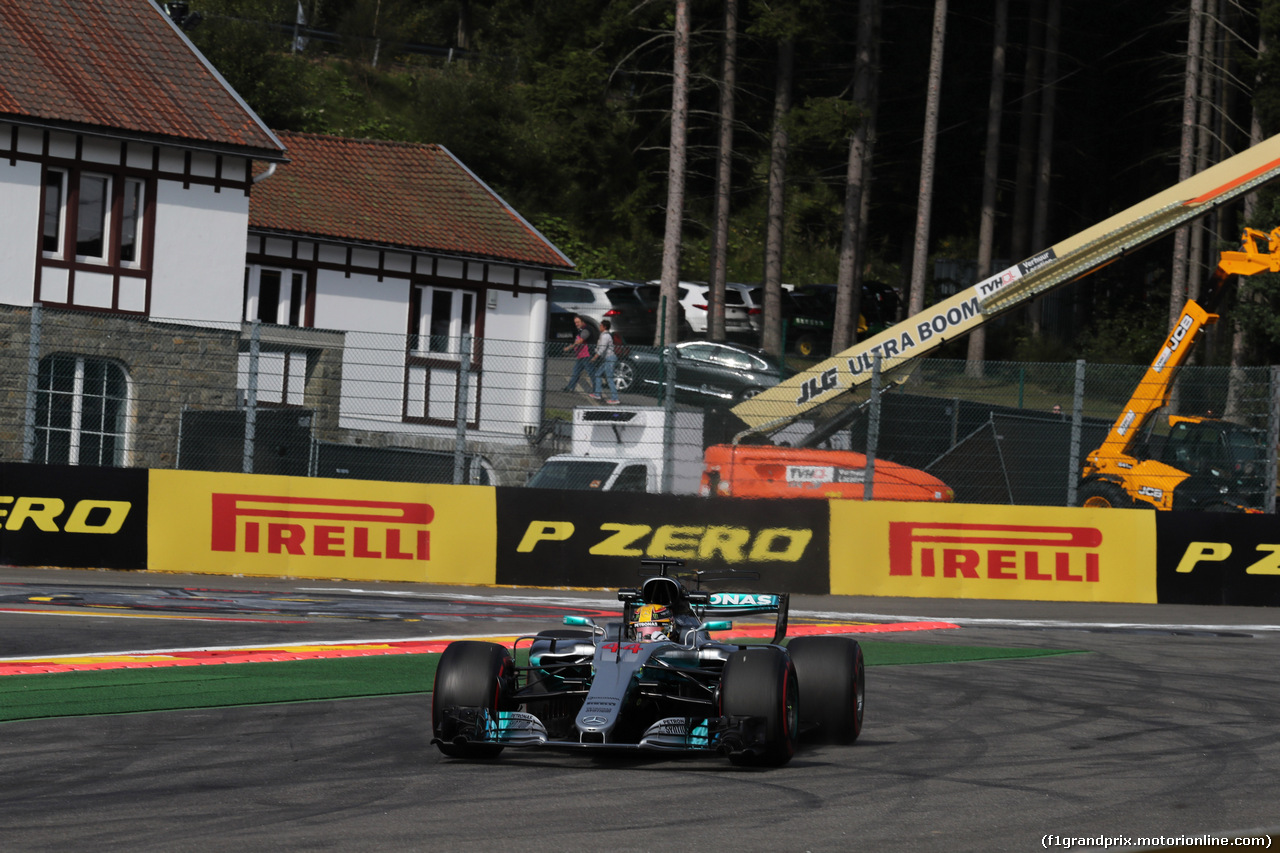 GP BELGIO, 25.08.2017 - Prove Libere 1, Lewis Hamilton (GBR) Mercedes AMG F1 W08