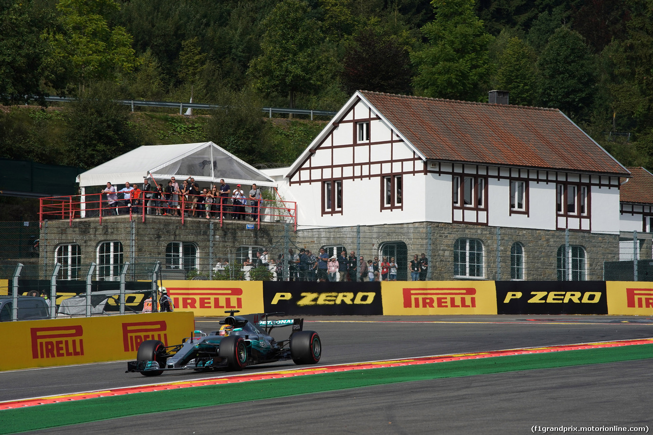 GP BELGIO, 25.08.2017 - Prove Libere 1, Lewis Hamilton (GBR) Mercedes AMG F1 W08