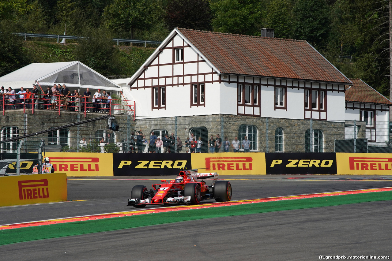 GP BELGIO, 25.08.2017 - Prove Libere 1, Kimi Raikkonen (FIN) Ferrari SF70H