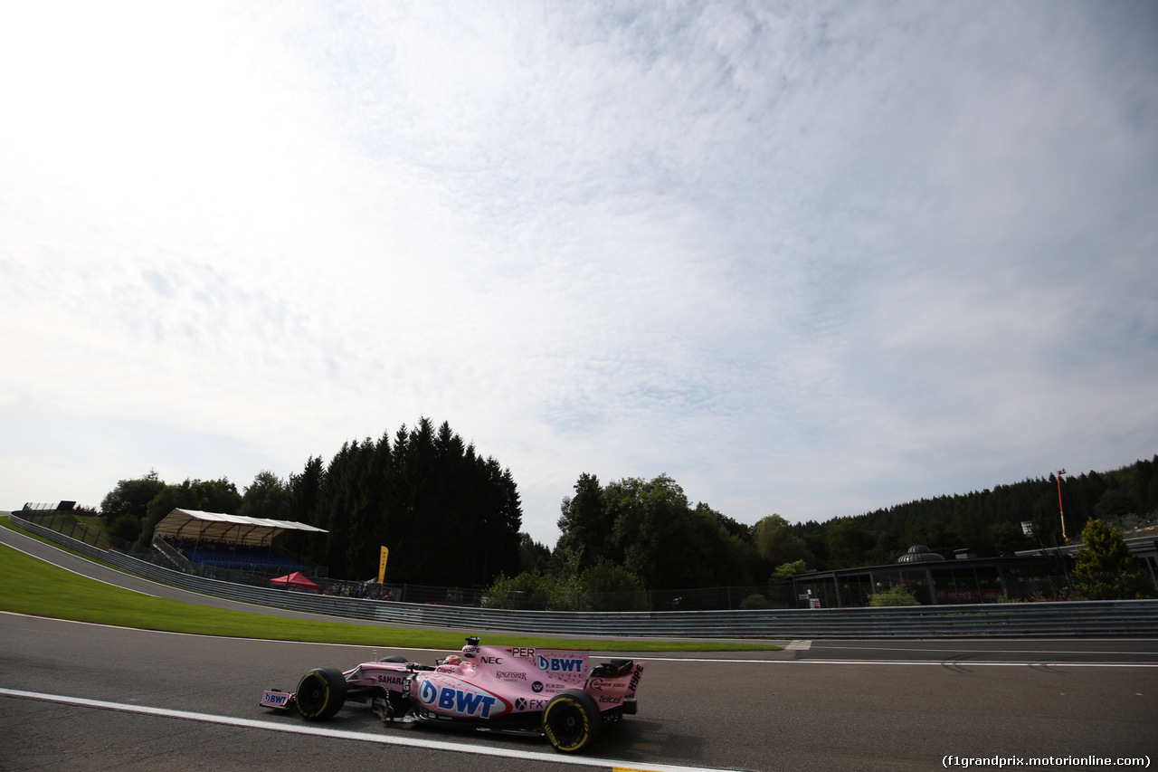GP BELGIO, 25.08.2017 - Prove Libere 1, Sergio Perez (MEX) Sahara Force India F1 VJM010