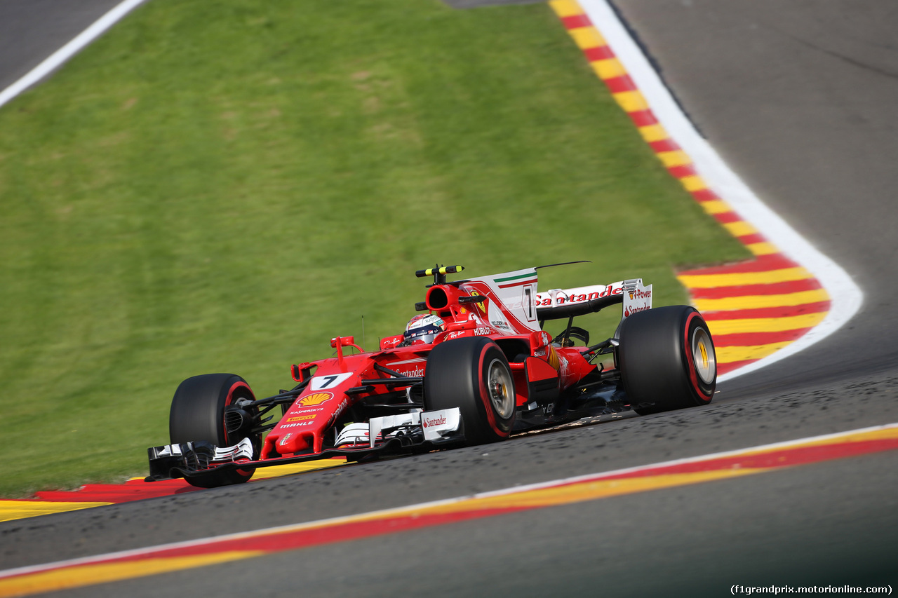 GP BELGIO, 25.08.2017 - Prove Libere 1, Kimi Raikkonen (FIN) Ferrari SF70H