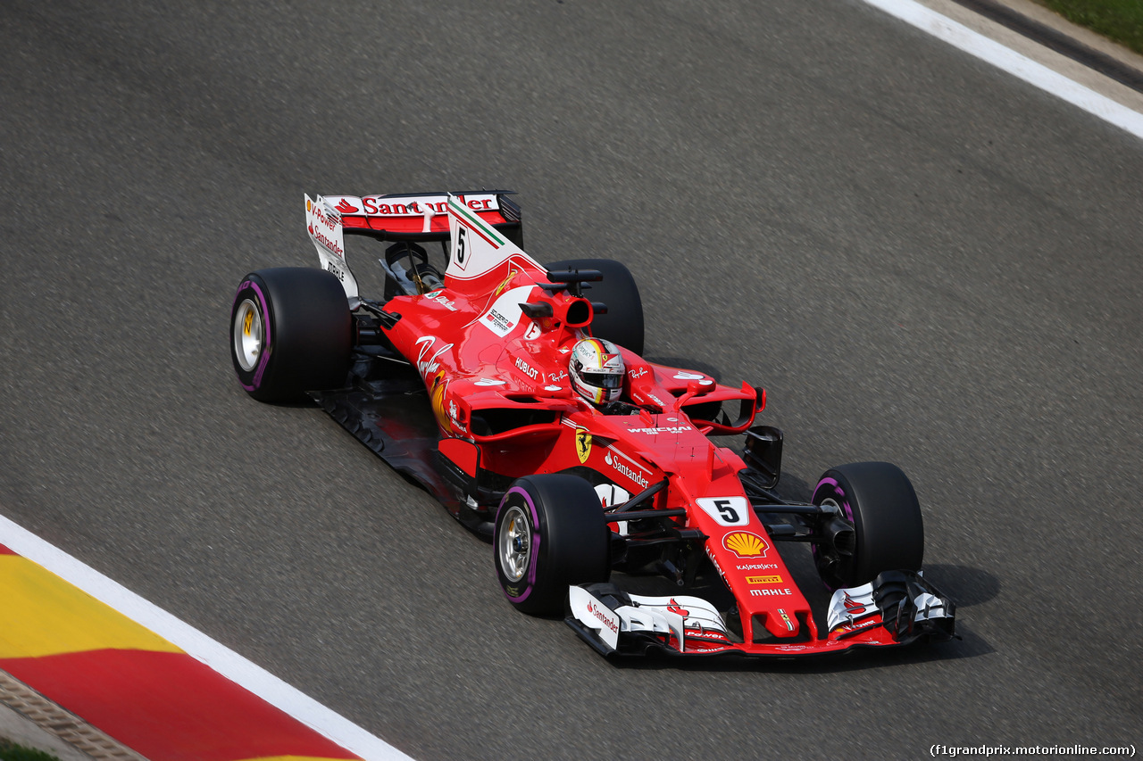 GP BELGIO, 25.08.2017 - Prove Libere 1, Sebastian Vettel (GER) Ferrari SF70H