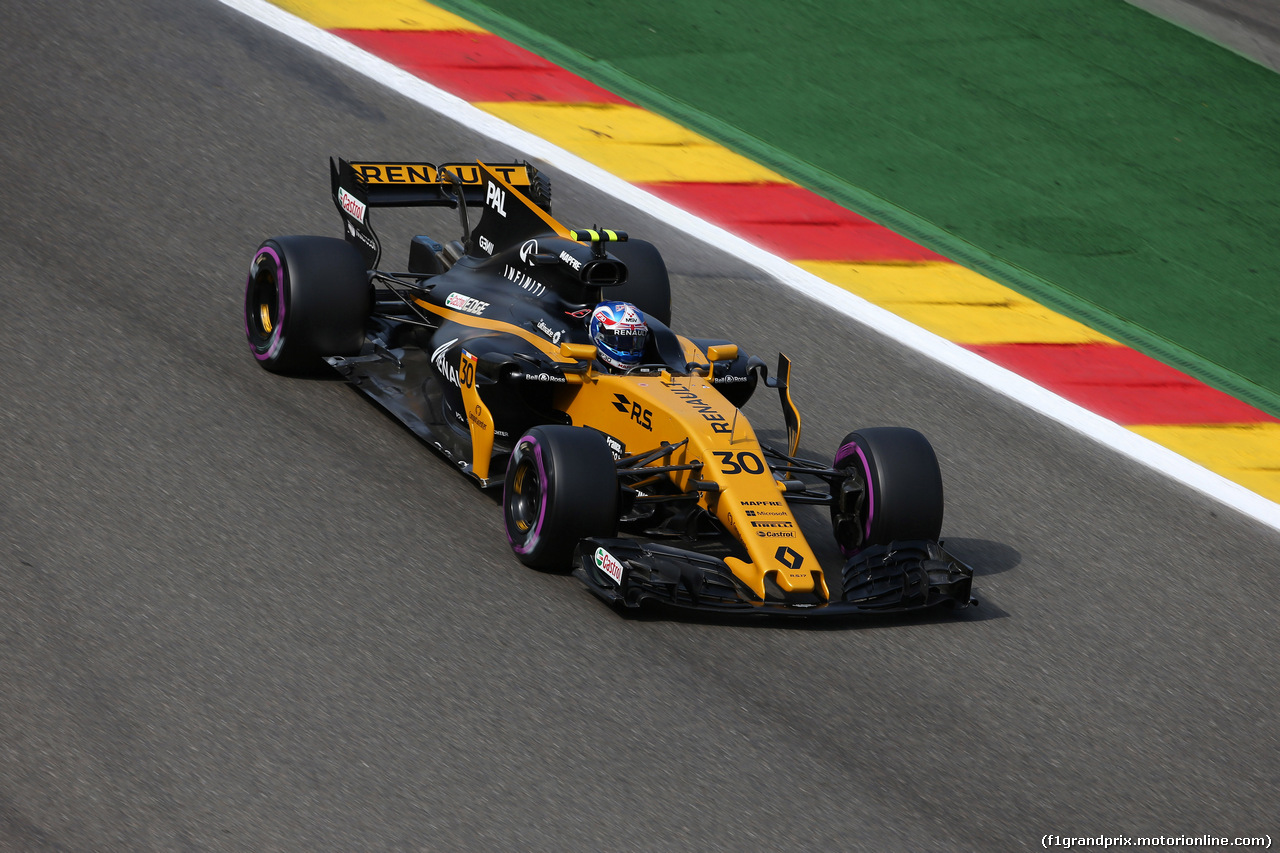 GP BELGIO, 25.08.2017 - Prove Libere 1, Jolyon Palmer (GBR) Renault Sport F1 Team RS17