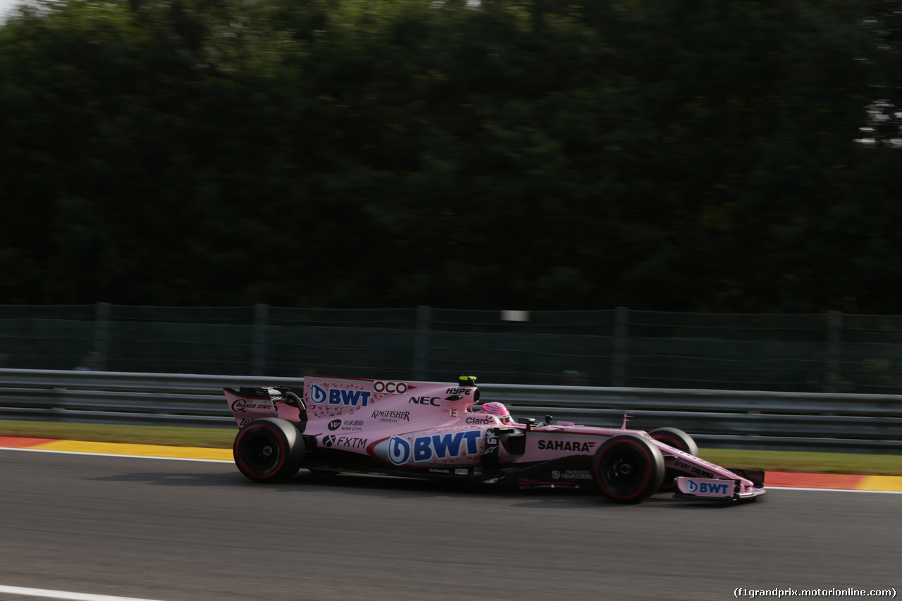 GP BELGIO, 25.08.2017 - Prove Libere 1, Esteban Ocon (FRA) Sahara Force India F1 VJM10