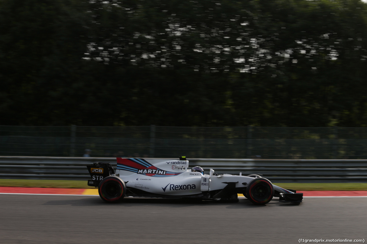 GP BELGIO, 25.08.2017 - Prove Libere 1, Lance Stroll (CDN) Williams FW40