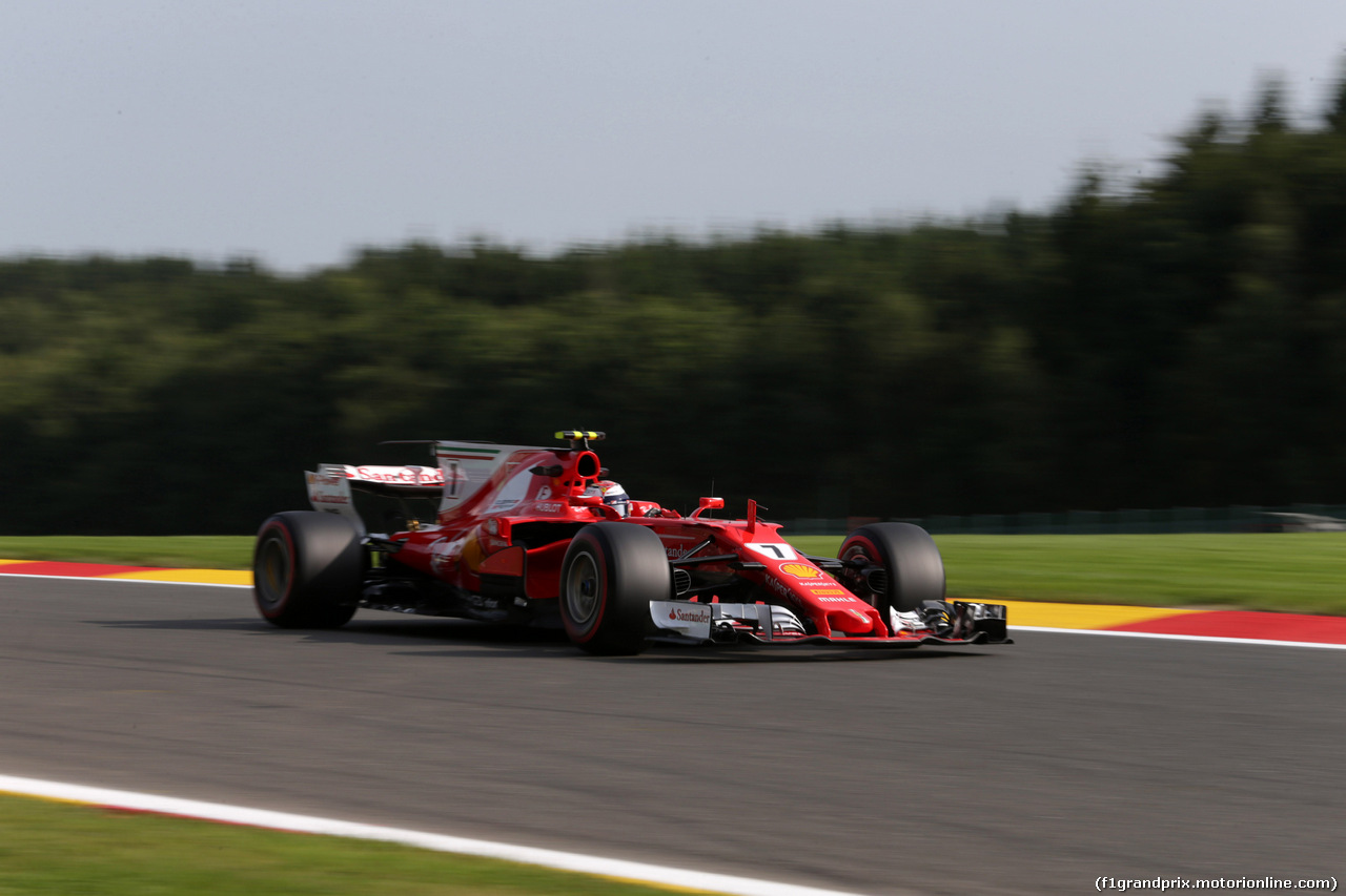 GP BELGIO, 25.08.2017 - Prove Libere 1, Kimi Raikkonen (FIN) Ferrari SF70H