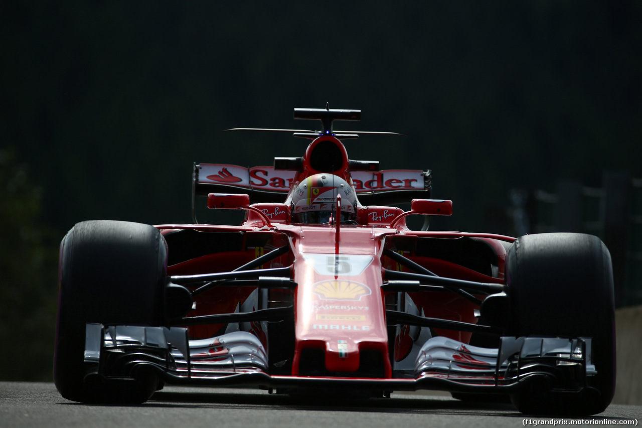 GP BELGIO, 25.08.2017 - Prove Libere 1, Sebastian Vettel (GER) Ferrari SF70H
