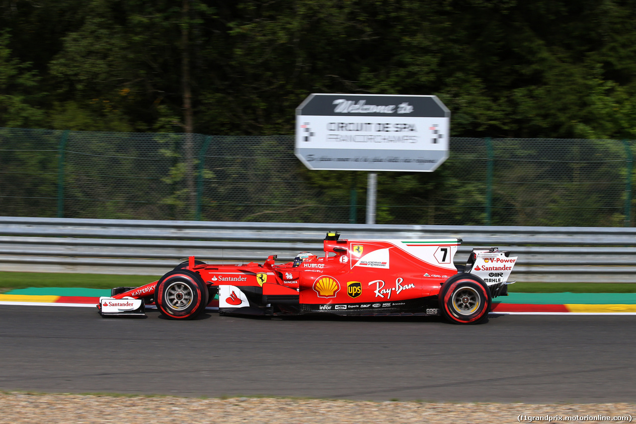 GP BELGIO, 25.08.2017 - Prove Libere 1, Kimi Raikkonen (FIN) Ferrari SF70H