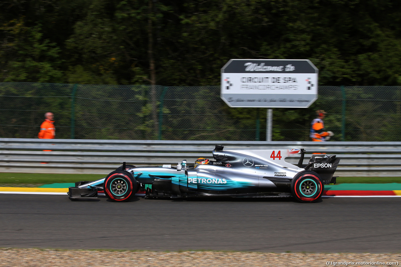 GP BELGIO, 25.08.2017 - Prove Libere 1, Lewis Hamilton (GBR) Mercedes AMG F1 W08