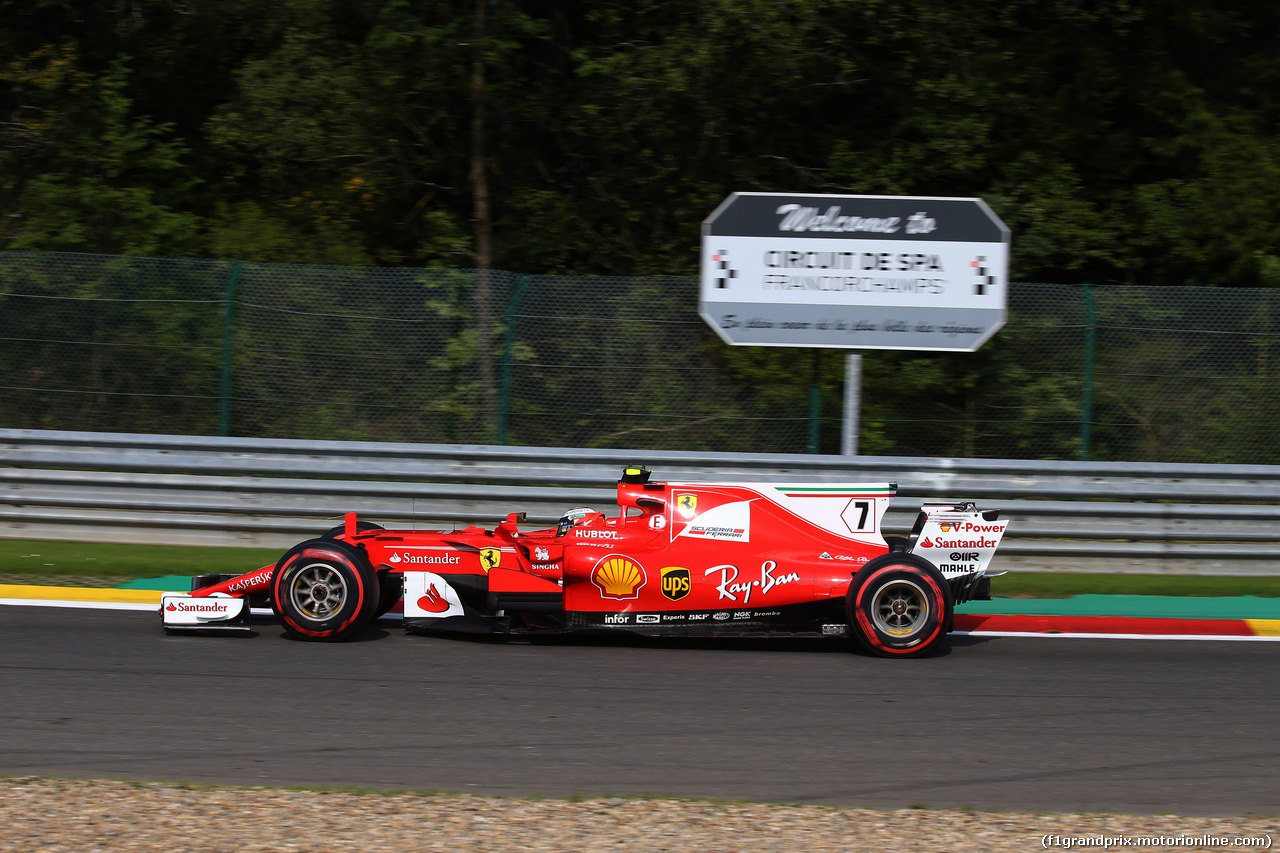 GP BELGIO, 25.08.2017 - Prove Libere 1, Kimi Raikkonen (FIN) Ferrari SF70H