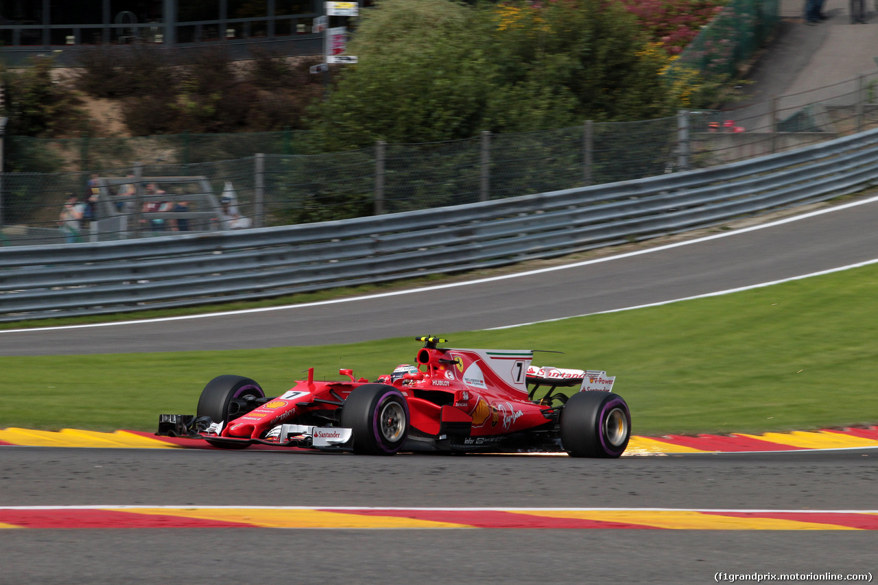 GP BELGIO, 25.08.2017 - Prove Libere 1, Kimi Raikkonen (FIN) Ferrari SF70H