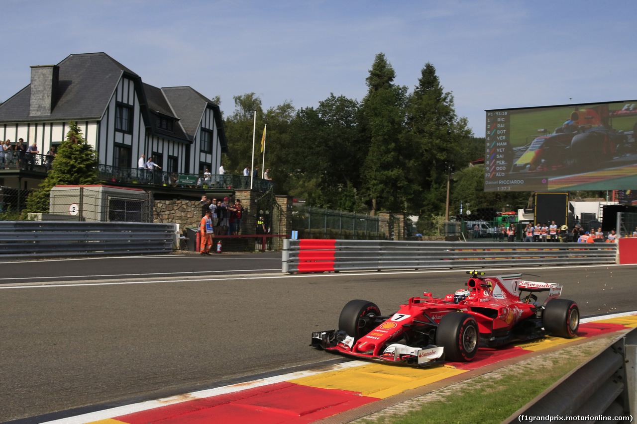 GP BELGIO, 25.08.2017 - Prove Libere 1, Kimi Raikkonen (FIN) Ferrari SF70H