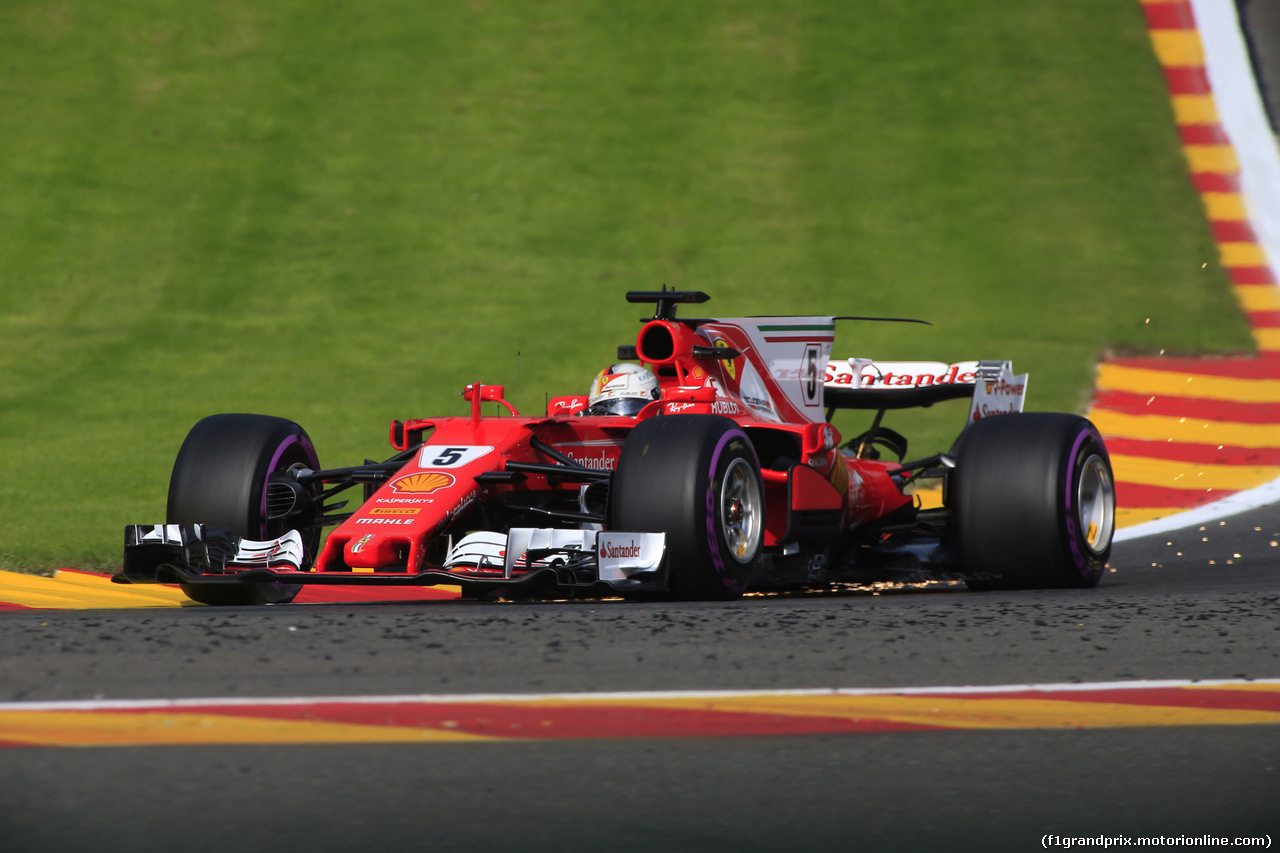 GP BELGIO, 25.08.2017 - Prove Libere 1, Sebastian Vettel (GER) Ferrari SF70H