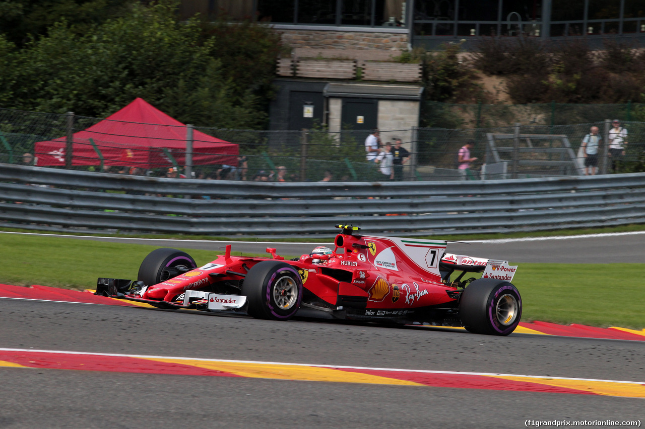 GP BELGIO, 25.08.2017 - Prove Libere 1, Kimi Raikkonen (FIN) Ferrari SF70H