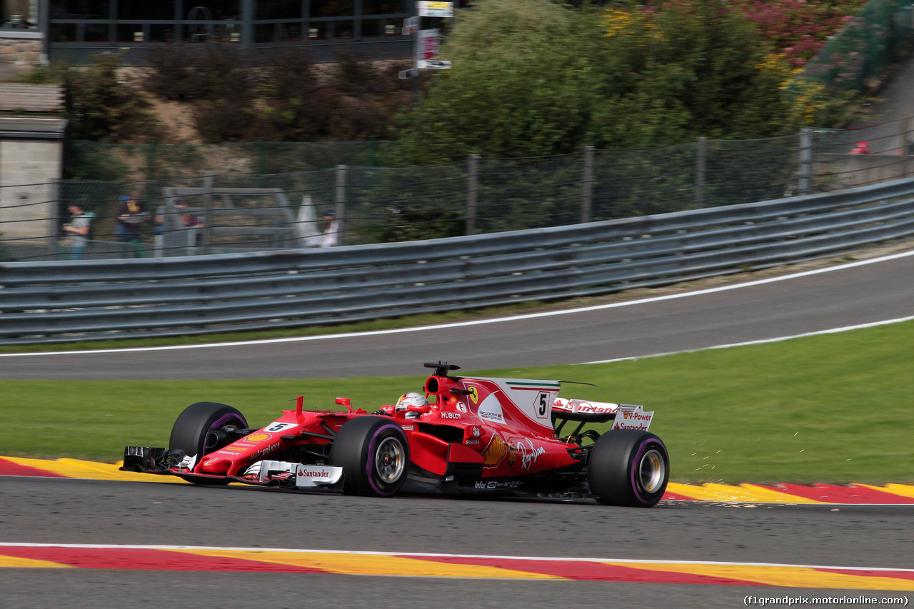 GP BELGIO, 25.08.2017 - Prove Libere 1, Sebastian Vettel (GER) Ferrari SF70H